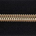 6 mm spiraali vetoketju avo/kiinteä metallinvärisellä hammastuksella kulta